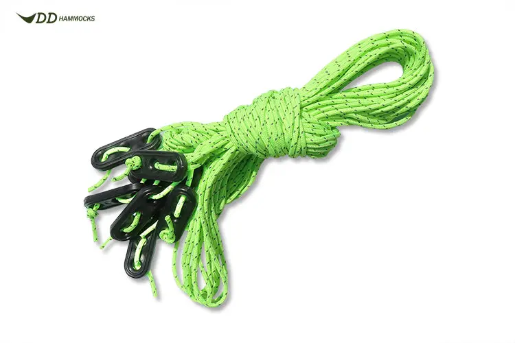 DD Hammocks Superlight Guy Line Set – Bright Green – 8 × 2m Lengths