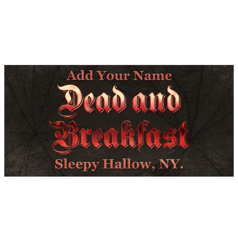 Dead & Breakfast Gothic Bar Sign – 11.75″ × 23.75″