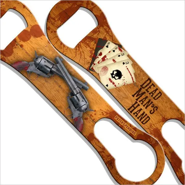 Dead Man’s Hand Kolorcoat® V-Rod® Bottle Opener – Bold Western Motif