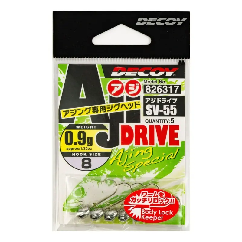 Decoy SV-55 Aji Drive Jig Head for Saltwater Fishing