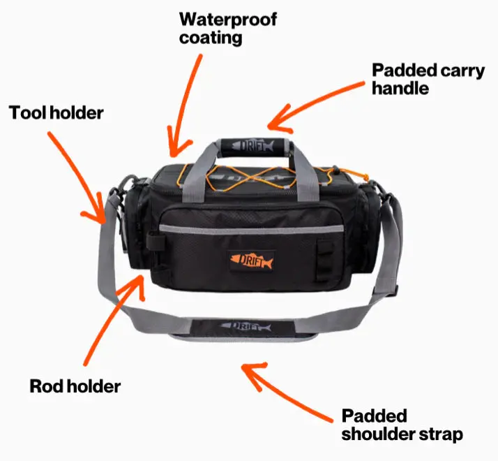 Drift D1 Medium Lure Bag with Two Integrated Lure Boxes