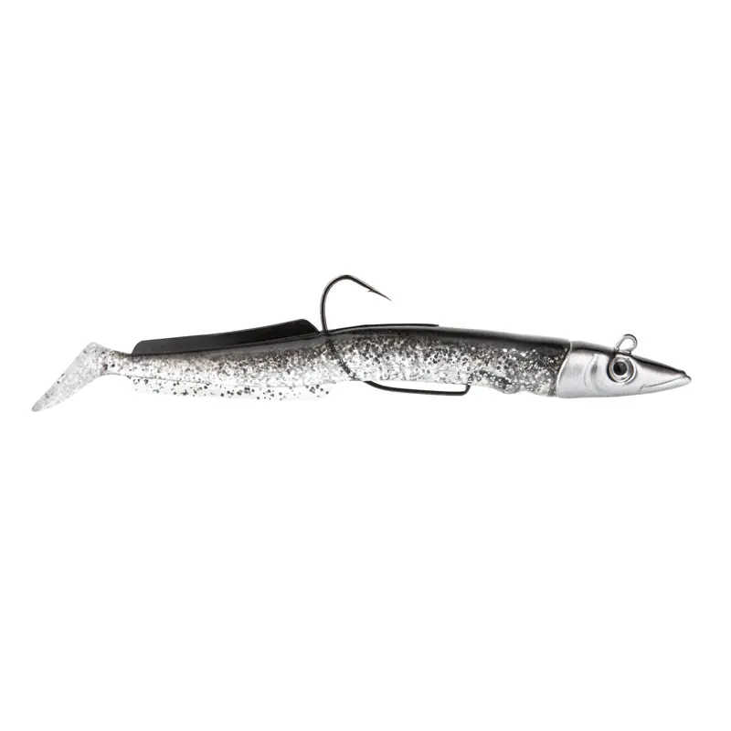 Drift DRX Sandeel Soft Lure – Black with Silver Flash