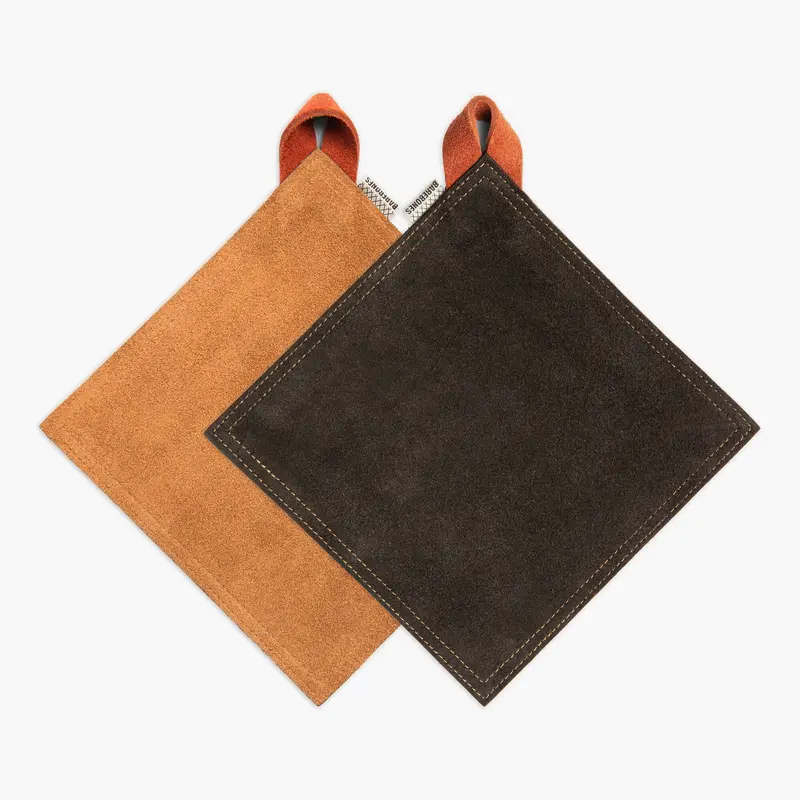 Dual-Sided Suede Hot Pad Set