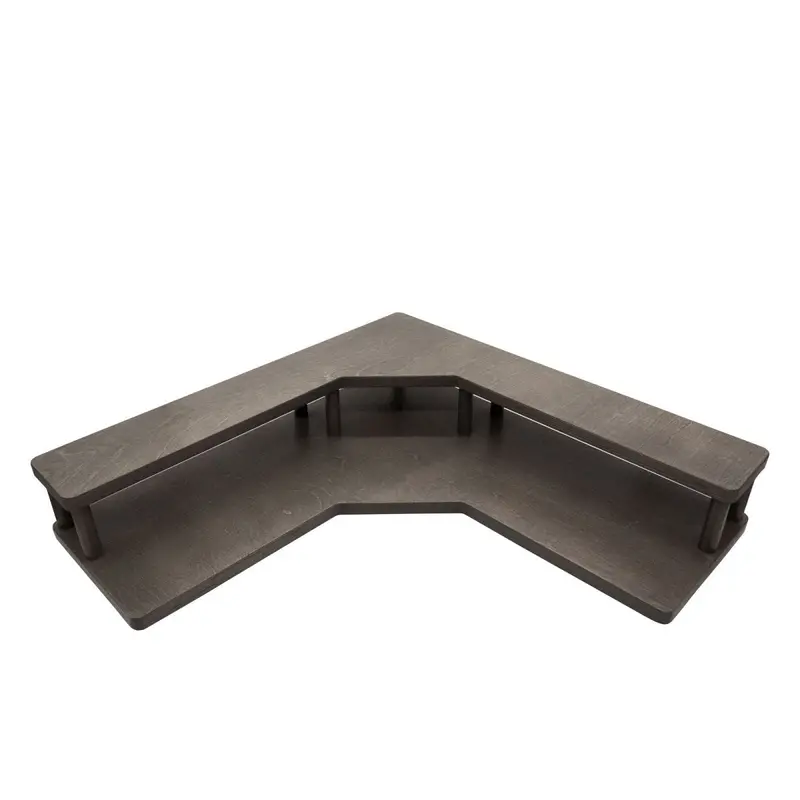 Earl Grey Counter Caddies™ – Stained Corner Shelf (4.75″ Depth)