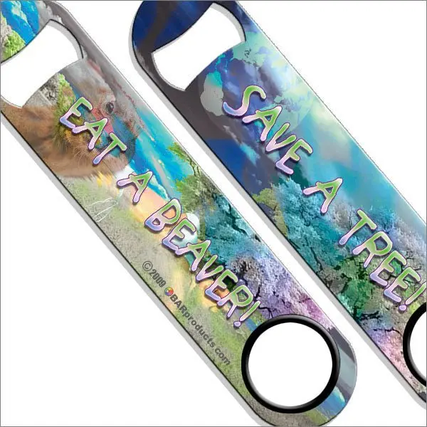 Eco-Friendly Bottle Opener – Sustainable Bar Key with Tree-Saving Message