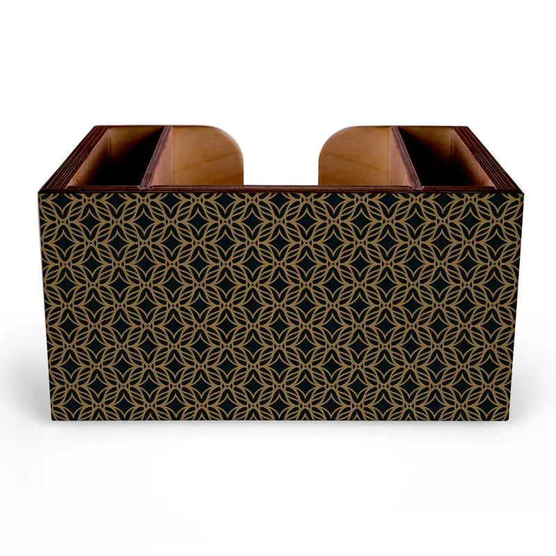 Elegant Vintage-Style Wooden Bar Caddy – Decorative & Functional