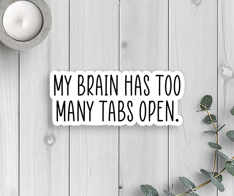 Expression Design Co. Brain Tabs Vinyl Decal – Fun Educational Sticker