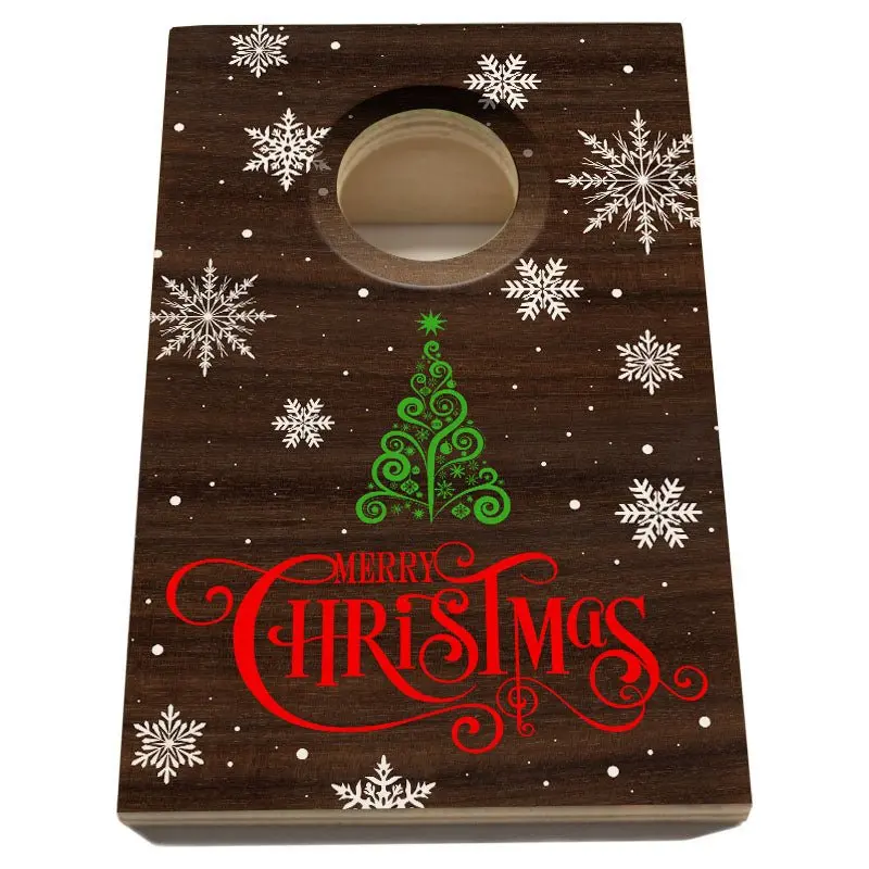 Festive Quarter Master Tabletop Cornhole Board with ‘Merry Christmas’ Theme