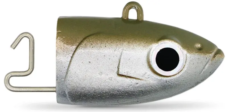 Fiiish Black Minnow Jig Head – 90g Deep-Diving Khaki Model (Size 5)