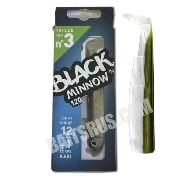 Fiiish Black Minnow Lure – Khaki Combo (Shore 12g), Size 3