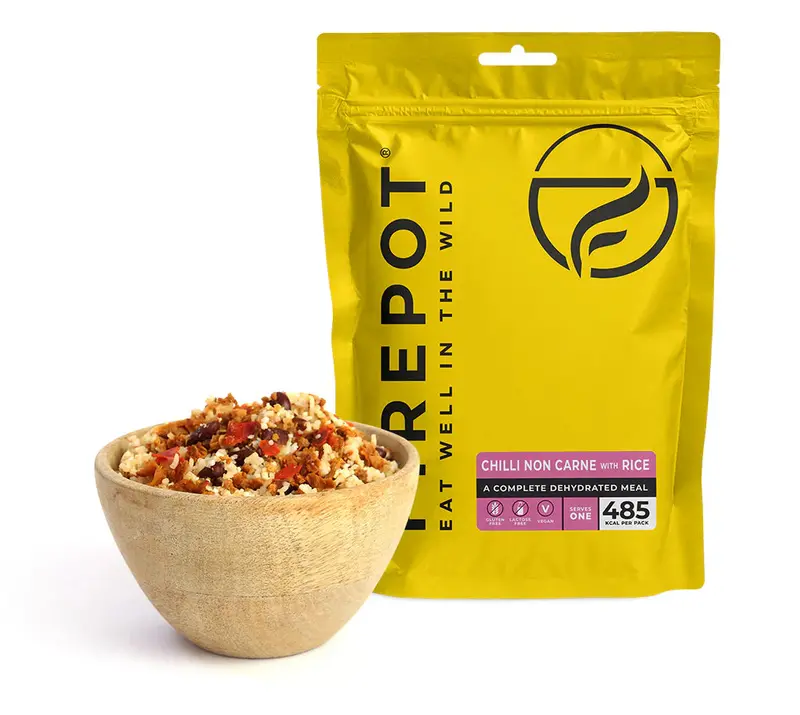 Firepot Vegan Chilli Non Carne with Rice Meal – 135g Serving