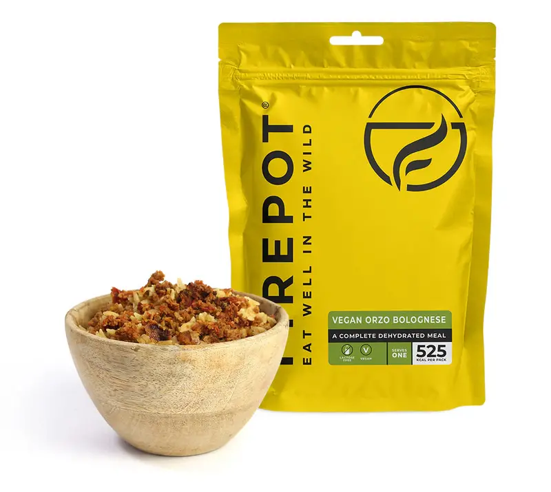 Firepot Vegan Orzo Bolognese – 135g Plant-Based Backpacking Meal