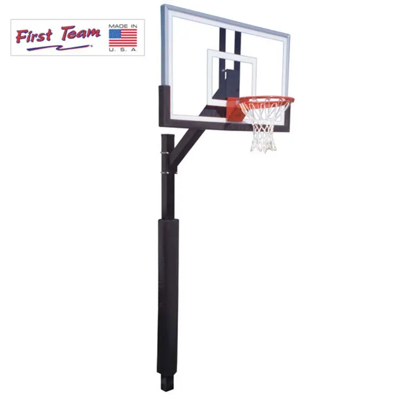 First Team Legacy Fixed-Height In-Ground Bolt-Down Basketball Hoop