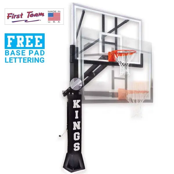 First Team Stainless Olympian Adjustable In-Ground Basketball Hoop