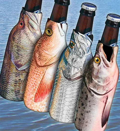 Fish-Themed Zipper-Style Bottle Coolers
