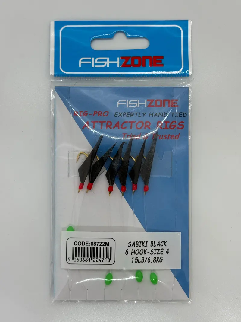 Fishzone Sabiki Attractor Rig – Black Hooks