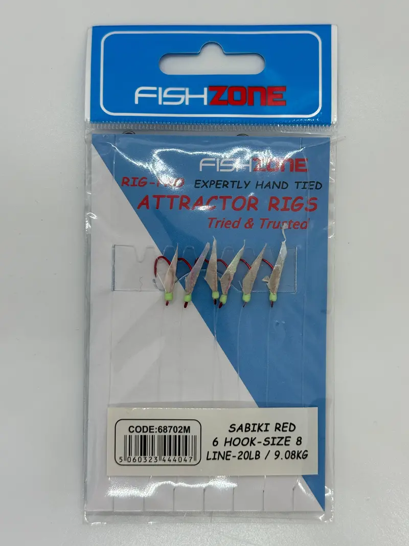 Fishzone Sabiki Attractor Rig – Red Hooks