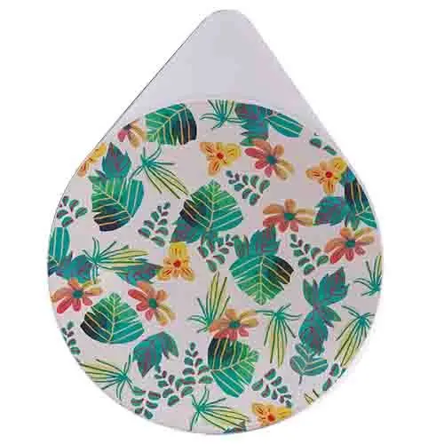 Floral-Design Glass Rimmer Lid for Elegant Drink Service