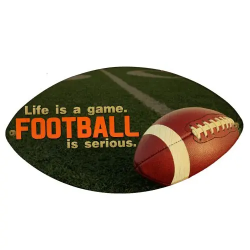 Football Is Serious – Sporty Wooden Wall Plaque