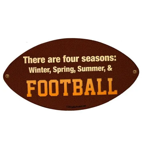 Four Seasons Football-Shaped Decorative Plaque