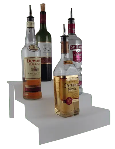 Frosted Acrylic Liquor Shelf – Modern Bar Display – Configurable Options