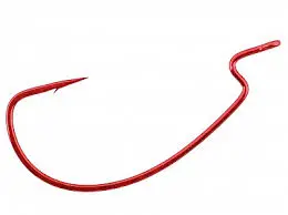 Gamakatsu SuperLine Offset EWG Fishing Hooks – Red Finish