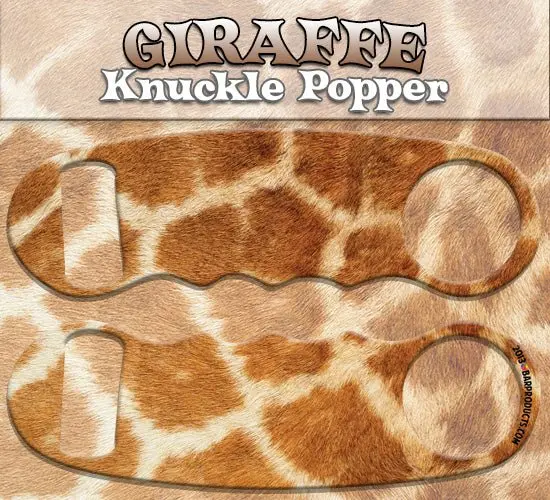 Giraffe Print Knuckle Popper Bottle Opener – Safari-Inspired Bar Accessory