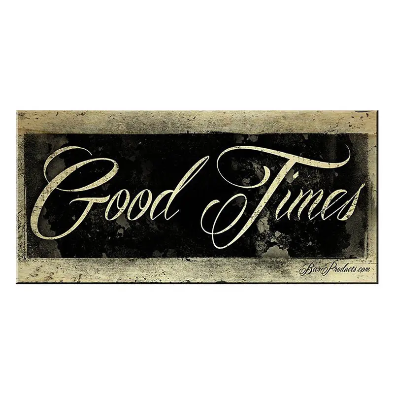 Good Times Tavern-Style Large Wooden Bar Sign – Kolorcoat™ (11.75″ x 23.75″)