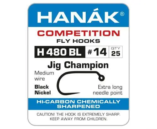 Hanak 480BL Jig Champion Hook – Premium Black Nickel Jigging Hook