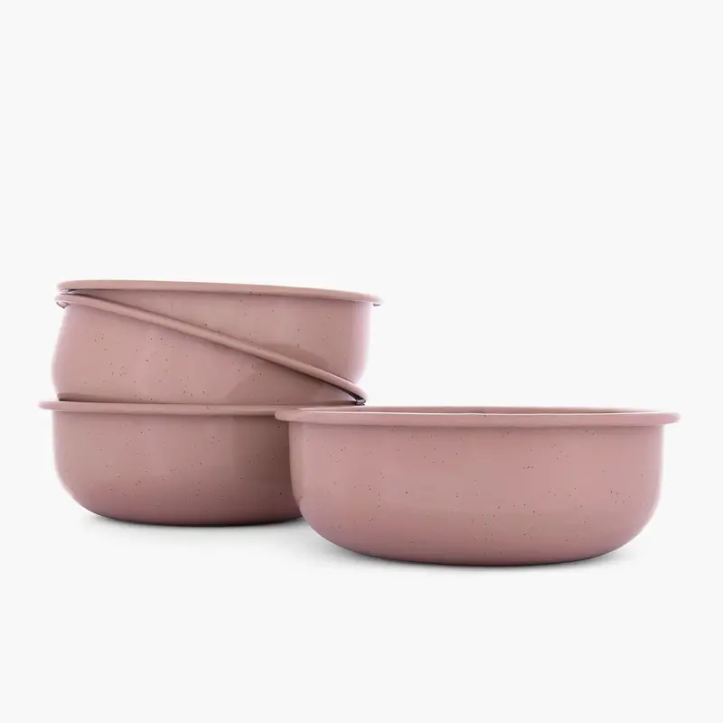 Hand-Rolled Enamelware Bowl Set