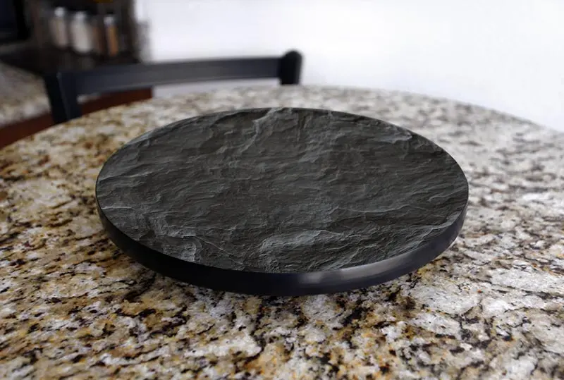 Handcrafted Slate-Finish Lazy Susan Turntable – Three Size Options