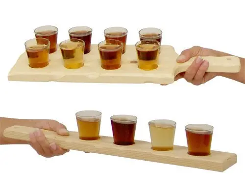Handcrafted Wooden Shot Serving Boards – Rustic Bar Essential
