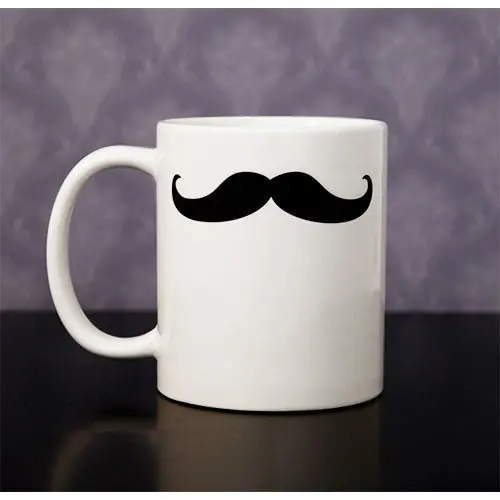 Handlebar Mustache-Themed Ceramic Coffee Mug – Fun & Functional