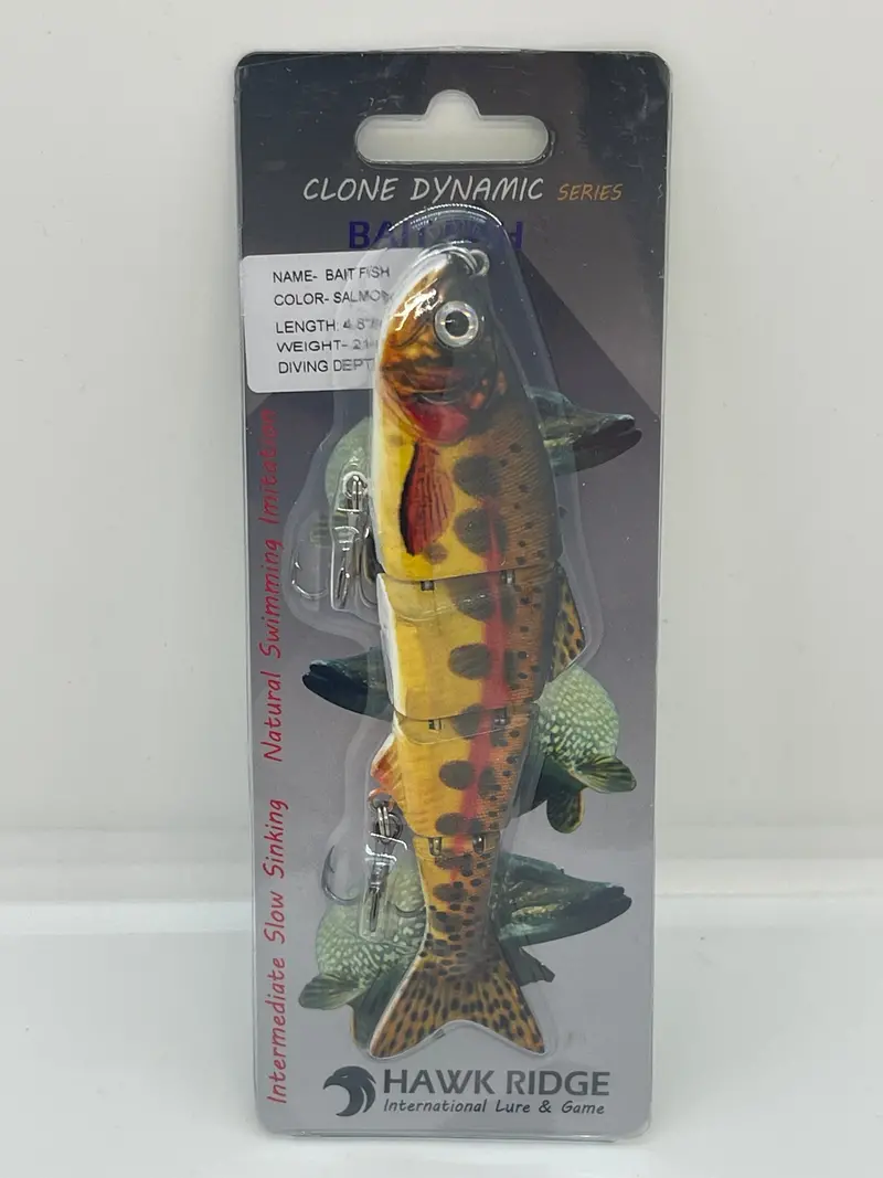 Hawkridge Dynamic Clone – 4.7″ Baitfish Lure: Pike & Salmon Parr Pattern