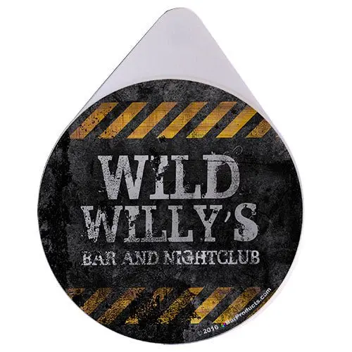 Hazard Grunge-Style Personalized Glass Rimmer Lid