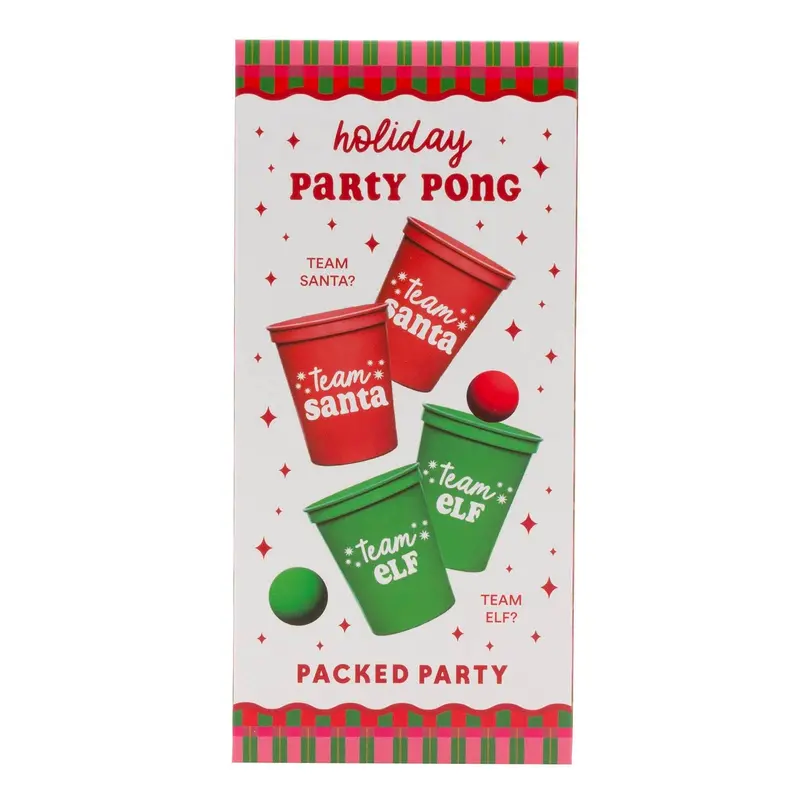 Holiday Beer Pong Set – Santa vs. Elf Team Edition