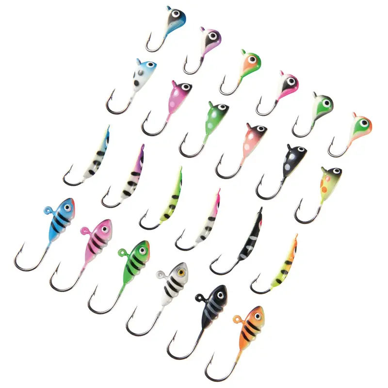 Ice Fishing Glow-Jig Kit – 24-Piece Crappie, Panfish & Perch Lure Variety