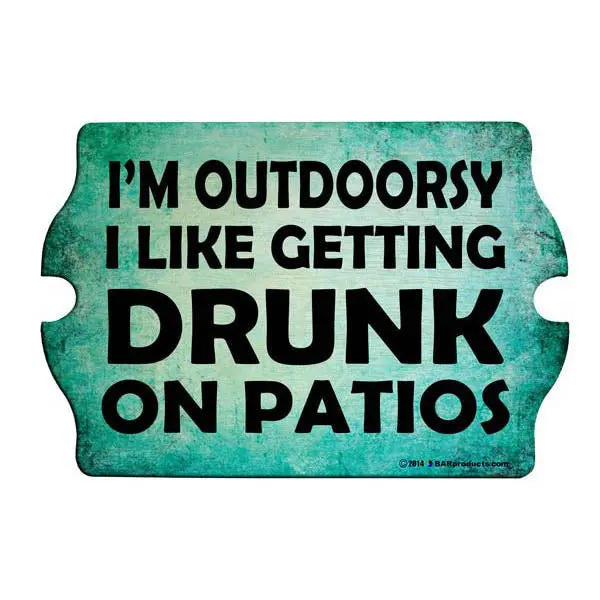 ‘I’m Outdoorsy’ Wooden Bar Sign – Nature-Themed Tavern Wall Art