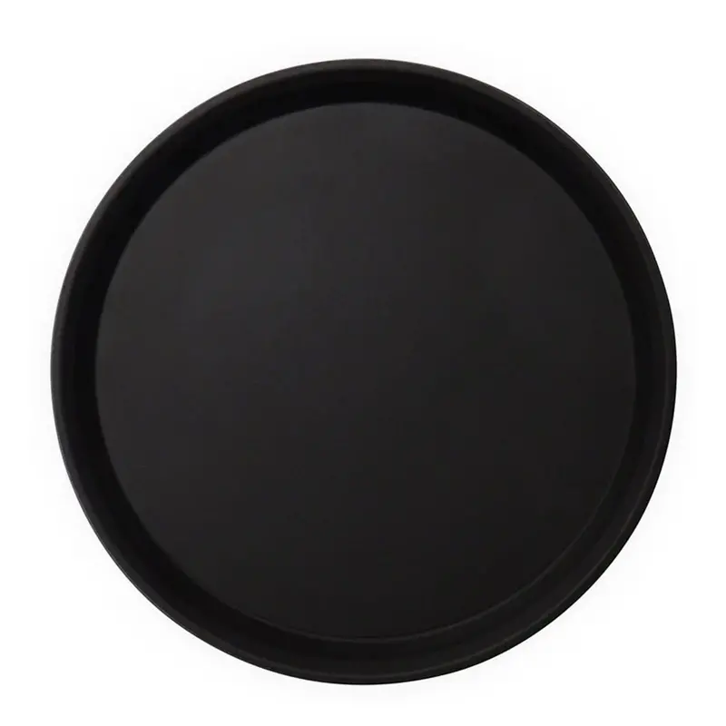 Imprinted Non-Slip Fiberglass Serving Tray – Black, 16 Inches