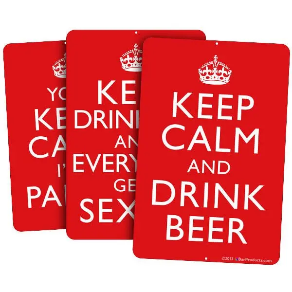 ‘Keep Calm…’ Minimalist Kolorcoat™ Metal Bar Sign