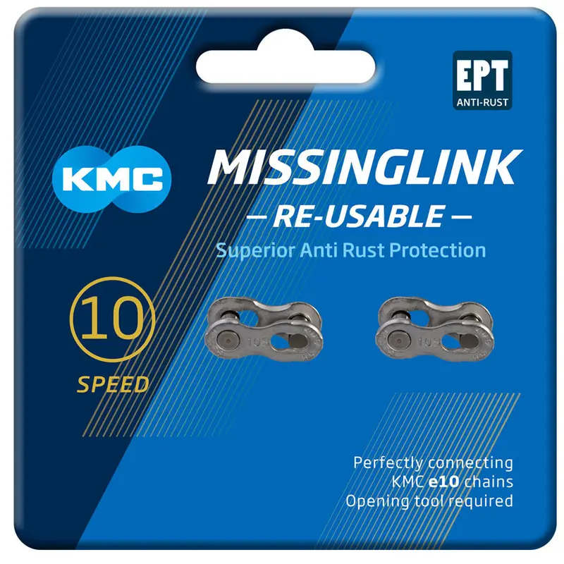 KMC 10-Speed Reusable MissingLink – Silver Finish