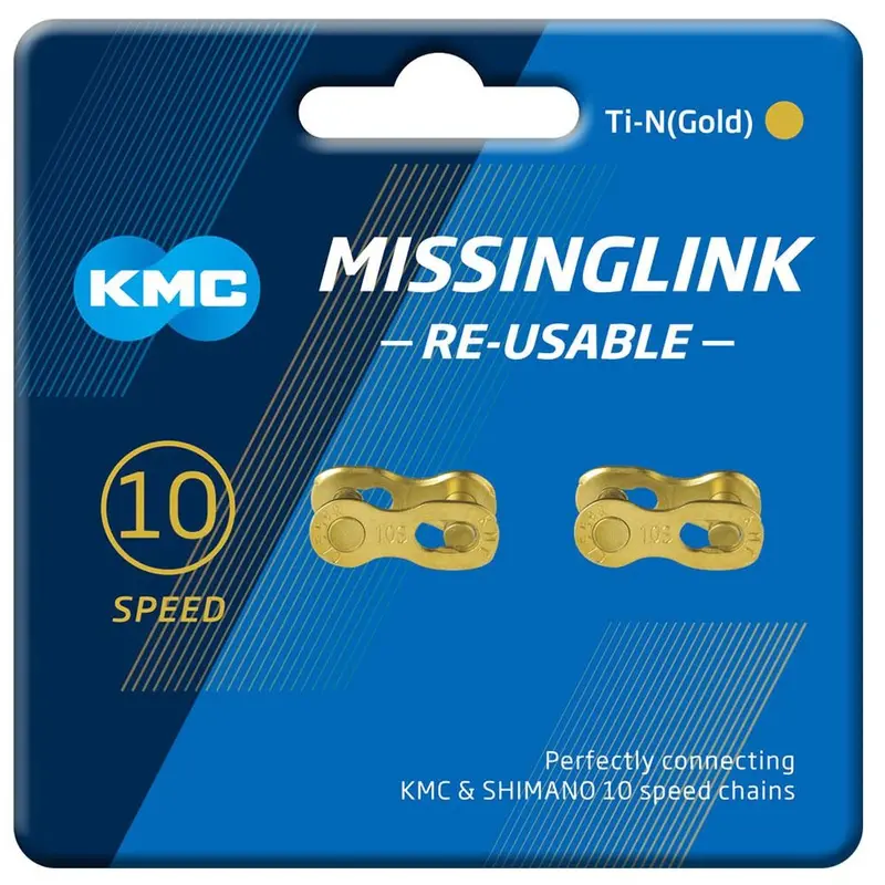 KMC 10-Speed Reusable MissingLink – Titanium-Nitride Coated (Gold)