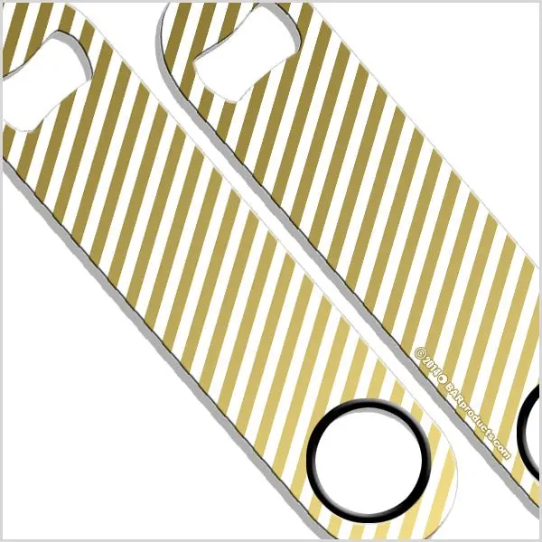 Kolorcoat™ Gold Ombre Striped Speed Bottle Opener