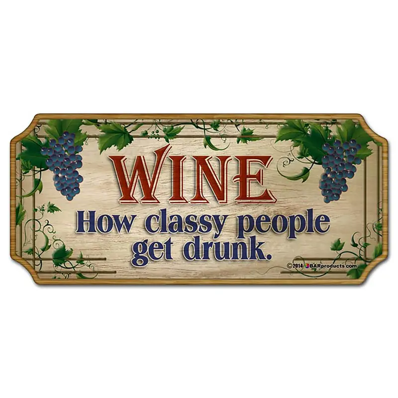 Kolorcoat™ Wooden Bar Plaque – Wine-Themed Decor with Witty Slogan
