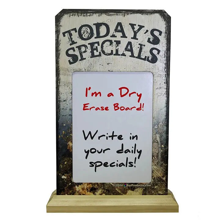 KolorCoat™ Wooden Dry-Erase Plaque – ‘Today’s Specials’ Menu Board