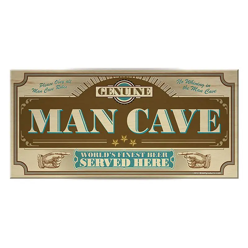 Large Man Cave Wooden Bar Sign – Kolorcoat™ Finish (11.75″ x 23.75″)