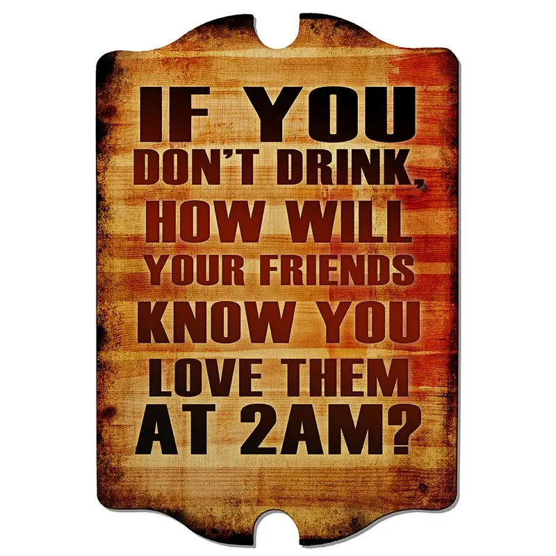 Late-Night ‘2 AM’ Tavern-Style Wooden Bar Sign