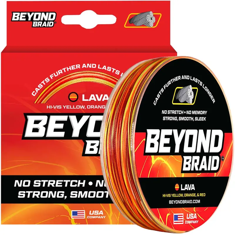 Lava Color Braided Line – Red/Orange/Yellow Spectrum