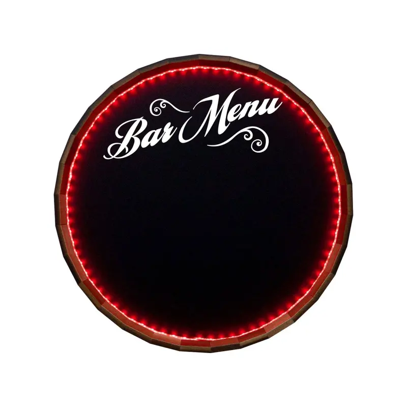 LED Chalkboard Barrel Top Bar Signs – Multiple Designs Available