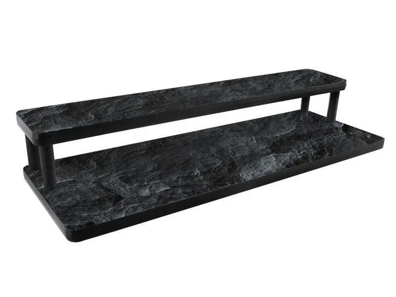 LED Counter Caddies™ Slate Straight Shelf – 24″ Liquor & Wine Display with T-Molding